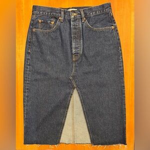 Re/Done split denim skirt 28 EUC